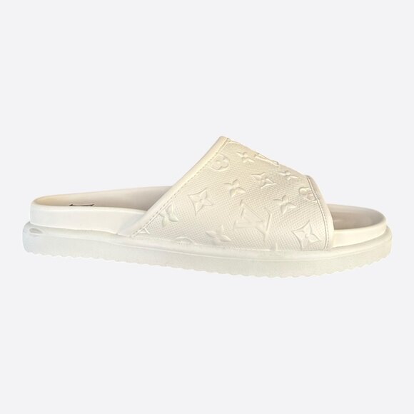 Louis Vuitton White Monogram Miami Mules - Picture 1 of 8